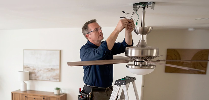 Ceiling Fan Light and Switch Repair in Brentwood