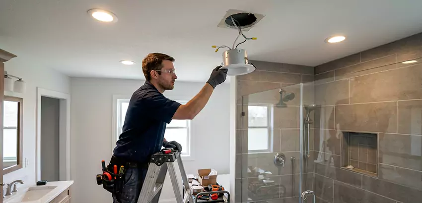 Bathroom and Shower Recessed Lighting Installation in Brentwood