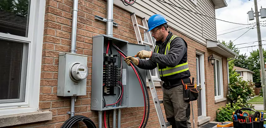 Outdoor Subpanel Installation in Brentwood